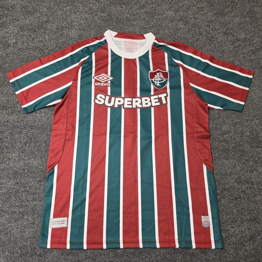 Umbro Fluminense Official Home Football Shirt Jersey 2021 2022 Sz L Striped #3